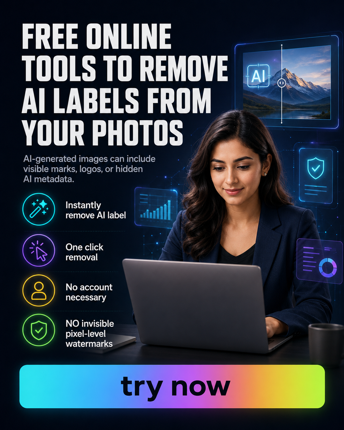 Free Online Tools to Remove AI Labels From Your Photos
